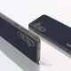 For Samsung Galaxy S24+ 5G ABEEL Cross Texture Genuine Leather Phone Case(Blue)