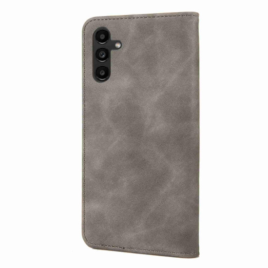 For Samsung Galaxy S24+ 5G Skin Feel Splicing Leather Phone Case(Grey)