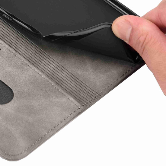 For Samsung Galaxy S24+ 5G Skin Feel Splicing Leather Phone Case(Grey)
