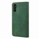 For Samsung Galaxy S24+ 5G Skin Feel Splicing Leather Phone Case(Green)