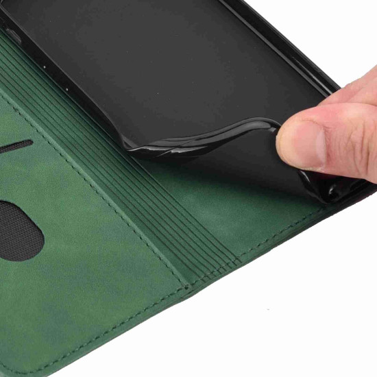 For Samsung Galaxy S24+ 5G Skin Feel Splicing Leather Phone Case(Green)