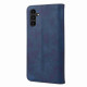 For Samsung Galaxy S24+ 5G Skin Feel Splicing Leather Phone Case(Blue)