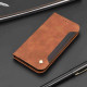 For Samsung Galaxy S24+ 5G Skin Feel Splicing Leather Phone Case(Brown)