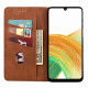 For Samsung Galaxy S24+ 5G Skin Feel Splicing Leather Phone Case(Brown)