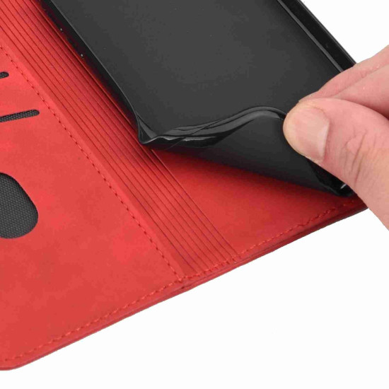 For Samsung Galaxy S24+ 5G Skin Feel Splicing Leather Phone Case(Red)