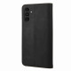 For Samsung Galaxy S24+ 5G Skin Feel Splicing Leather Phone Case(Black)
