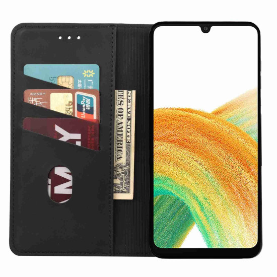 For Samsung Galaxy S24+ 5G Skin Feel Splicing Leather Phone Case(Black)