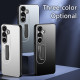 For Samsung Galaxy S24+ 5G Frosted Metal Hybrid TPU Holder Phone Case(Blue)