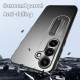 For Samsung Galaxy S24+ 5G Frosted Metal Hybrid TPU Holder Phone Case(Blue)