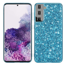 For Samsung Galaxy S24+ 5G Glitter Powder TPU Phone Case(Blue)
