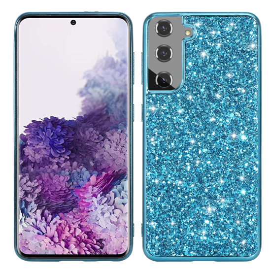 For Samsung Galaxy S24+ 5G Glitter Powder TPU Phone Case(Blue)