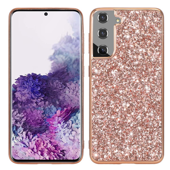 For Samsung Galaxy S24+ 5G Glitter Powder TPU Phone Case(Rose Gold)