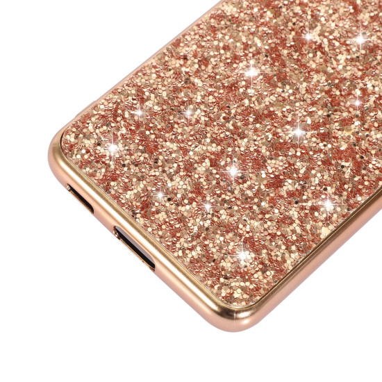 For Samsung Galaxy S24+ 5G Glitter Powder TPU Phone Case(Rose Gold)