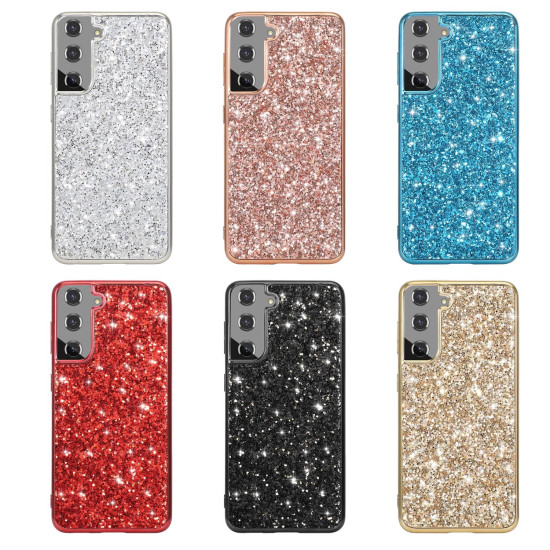 For Samsung Galaxy S24+ 5G Glitter Powder TPU Phone Case(Black)