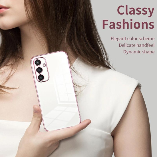 For Samsung Galaxy S24+ 5G Transparent Plating Fine Hole Phone Case(Green)