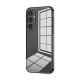 For Samsung Galaxy S24+ 5G Transparent Plating Fine Hole Phone Case(Black)