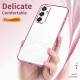 For Samsung Galaxy S24+ 5G Transparent Plating Fine Hole Phone Case(Black)