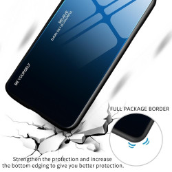 For Samsung Galaxy S24+ 5G Gradient Color Glass Phone Case(Red Black)