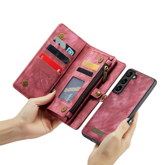 For Samsung Galaxy S24+ 5G CaseMe 008 Detachable Multifunctional Leather Phone Case(Red)