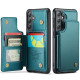 For Samsung Galaxy S24+ 5G CaseMe C22 PC+TPU Business Style RFID Anti-theft Leather Phone Case(Blue Green)