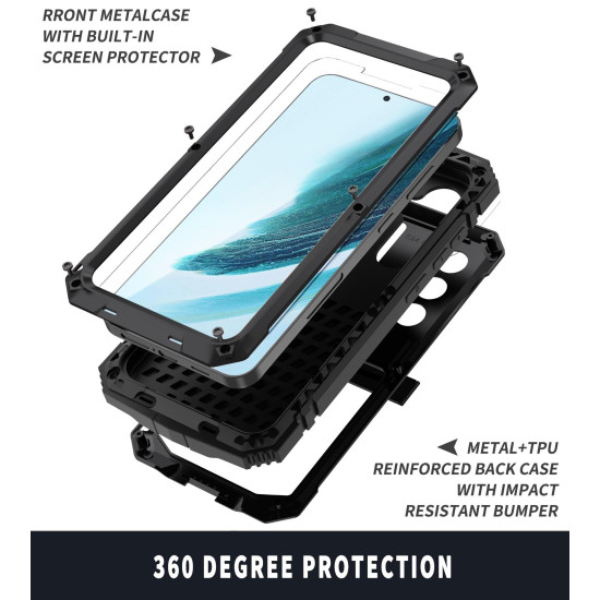 For Samsung Galaxy S24+ 5G R-JUST Life Waterproof Dustproof Shockproof Phone Case(Black)