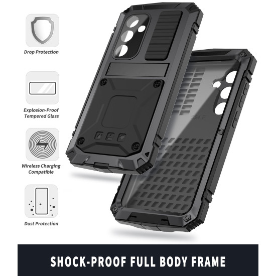 For Samsung Galaxy S24+ 5G R-JUST Life Waterproof Dustproof Shockproof Phone Case(Black)
