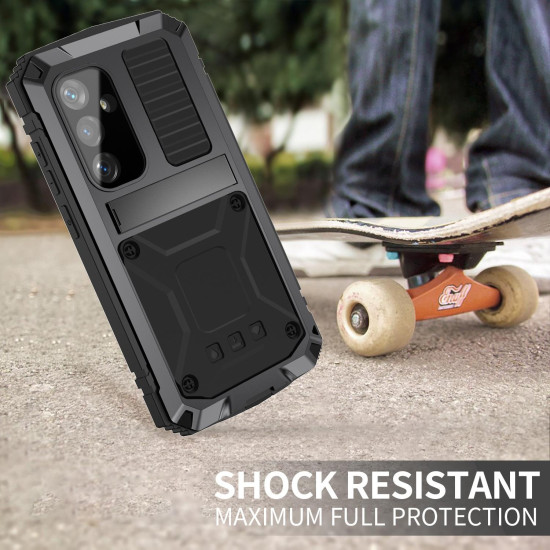 For Samsung Galaxy S24+ 5G R-JUST Life Waterproof Dustproof Shockproof Phone Case(Black)