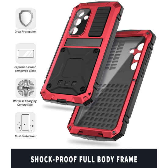 For Samsung Galaxy S24+ 5G R-JUST Life Waterproof Dustproof Shockproof Phone Case(Red)