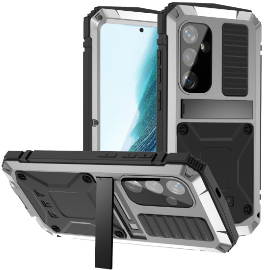 For Samsung Galaxy S24+ 5G R-JUST Life Waterproof Dustproof Shockproof Phone Case(Silver)