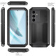 For Samsung Galaxy S24+ 5G R-JUST Sliding Camera Life Waterproof Holder Phone Case(Black)