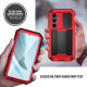 For Samsung Galaxy S24+ 5G R-JUST Sliding Camera Life Waterproof Holder Phone Case(Red)