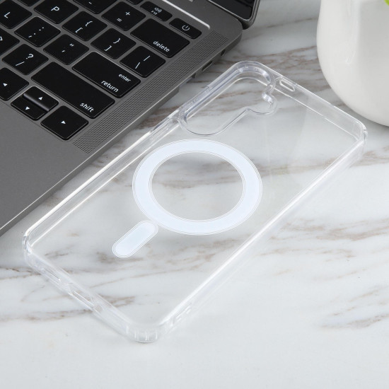 For Samsung Galaxy S24+ 5G MagSafe Clear Acrylic PC +TPU Phone Case(Transparent)
