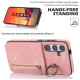For Samsung Galaxy S24+ 5G Retro Ring and Zipper RFID Card Slot Phone Case(Pink)