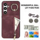 For Samsung Galaxy S24+ 5G Retro Ring and Zipper RFID Card Slot Phone Case(Wine Red)
