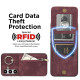 For Samsung Galaxy S24+ 5G Retro Ring and Zipper RFID Card Slot Phone Case(Wine Red)