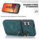 For Samsung Galaxy S24+ 5G Retro Ring and Zipper RFID Card Slot Phone Case(Green)
