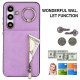 For Samsung Galaxy S24+ 5G Retro Ring and Zipper RFID Card Slot Phone Case(Purple)