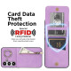 For Samsung Galaxy S24+ 5G Retro Ring and Zipper RFID Card Slot Phone Case(Purple)