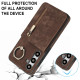 For Samsung Galaxy S24+ 5G Retro Ring and Zipper RFID Card Slot Phone Case(Brown)
