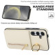 For Samsung Galaxy S24+ 5G Retro Ring and Zipper RFID Card Slot Phone Case(Beige)