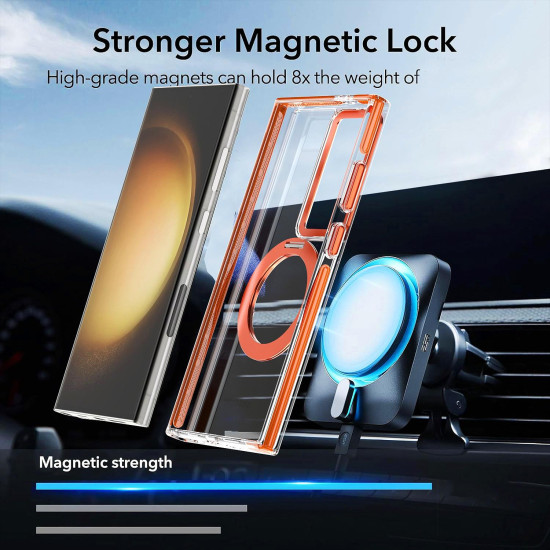 For Samsung Galaxy S24+ 5G Magnetic 360 Degree Rotating Holder Phone Case(Blue)