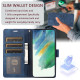 For Samsung Galaxy S24+ / S25+ 5G Orchid Butterfly Embossed Leather Phone Case(Blue)