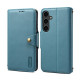 For Samsung Galaxy S24+ 5G Denior Cowhide Texture Wallet Style Leather Phone Case(Blue)