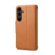 For Samsung Galaxy S24+ 5G Denior Cowhide Texture Wallet Style Leather Phone Case(Khaki)