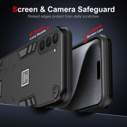 For Samsung Galaxy S23 5G 2 in 1 Shockproof Phone Case(Black)