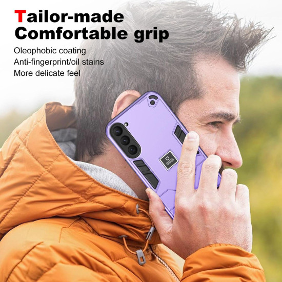 For Samsung Galaxy S23 5G 2 in 1 Shockproof Phone Case(Purple)