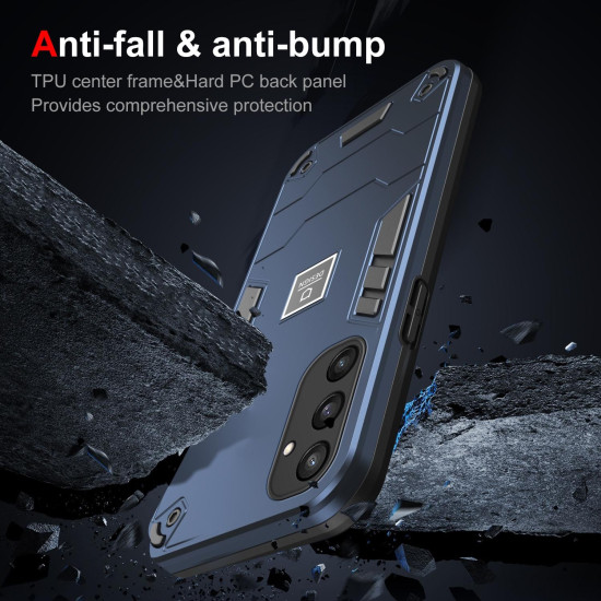 For Samsung Galaxy S24+ 5G 2 in 1 Shockproof Phone Case(Blue)