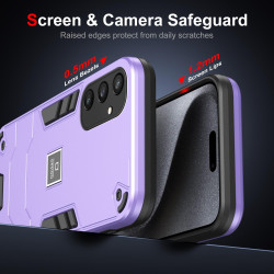 For Samsung Galaxy S24+ 5G 2 in 1 Shockproof Phone Case(Purple)