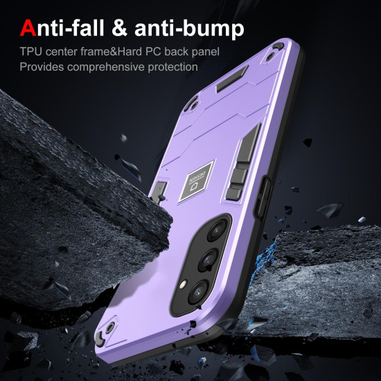 For Samsung Galaxy S24+ 5G 2 in 1 Shockproof Phone Case(Purple)