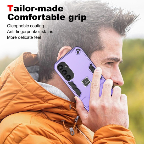 For Samsung Galaxy S24+ 5G 2 in 1 Shockproof Phone Case(Purple)